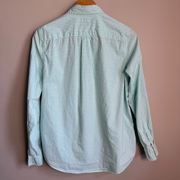 Ralph Lauren Boys Gingham Plaid Button Up Shirt Long Sleeve Peppermint XL(18-20) - Picture 7 of 15